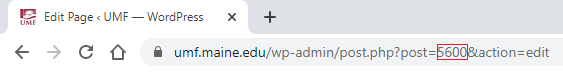 Locate Page ID in URLs