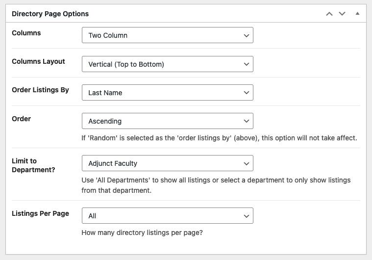 Directory Grid Page Template Options Directory Grid Page Template Options