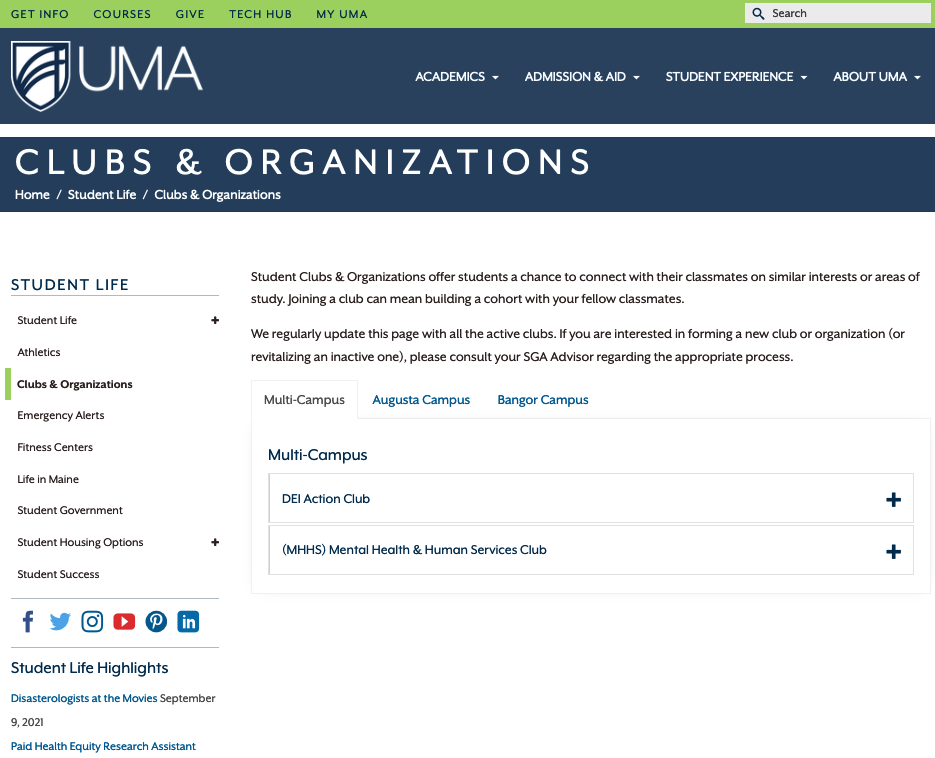 UMA Sidebar Template Example UMA Sidebar Template Example