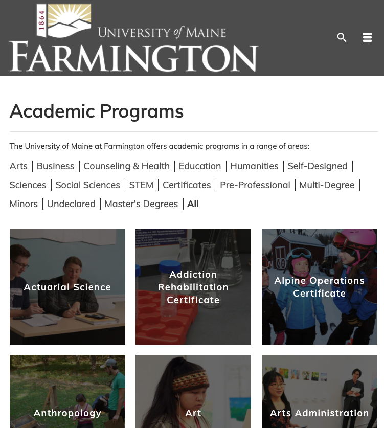 UMF Academic Programs Portfolio Example UMF Academic Programs Portfolio Example