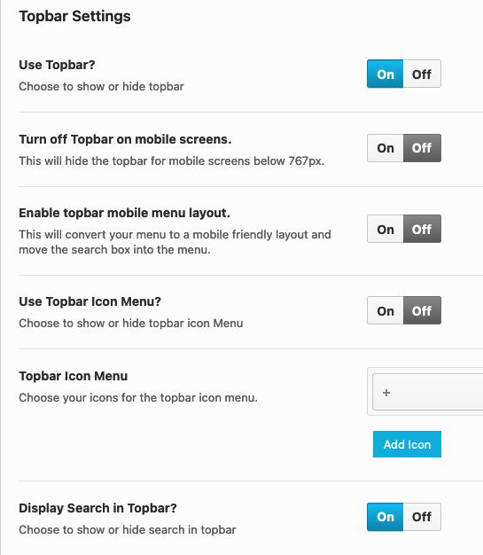 Topbar Search Settings Topbar Search Settings